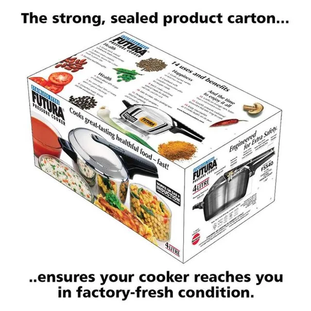 Hawkins Futura Stainless Steel Inner Lid Pressure Cooker - Induction Base Silver, FSS40, 4 l-5.webp